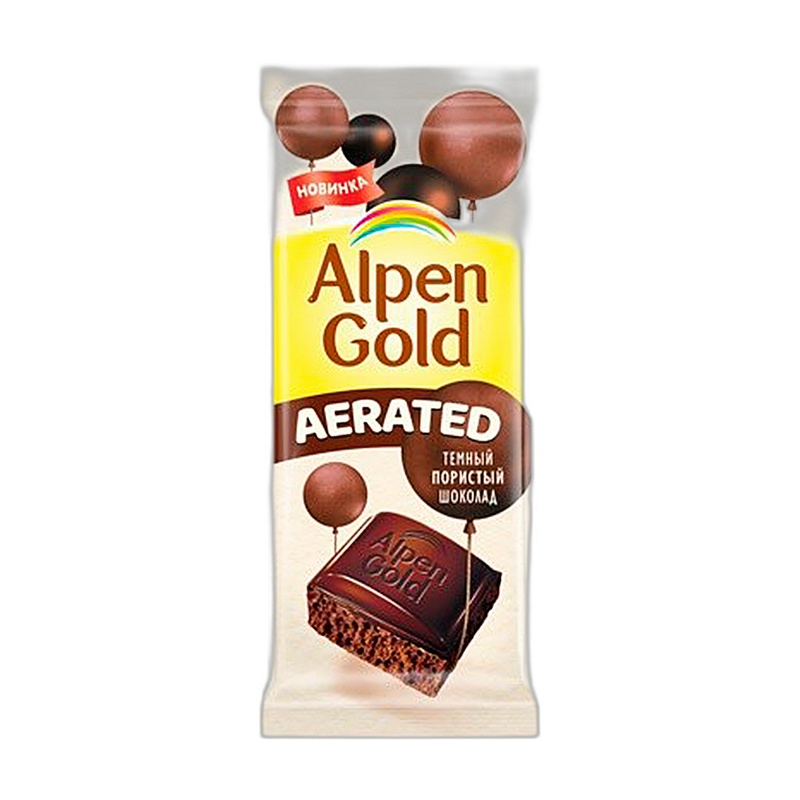 ШОКОЛАД ALPEN GOLD ТЕМНЫЙ ПОРИСТЫЙ 80Г