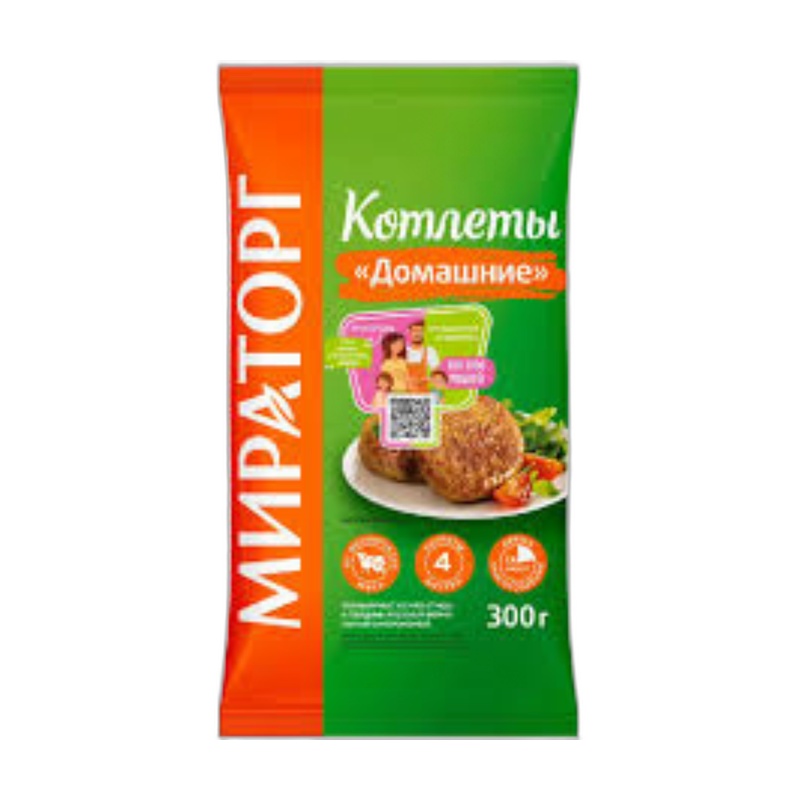 КОТЛЕТЫ МИРАТОРГ ДОМАШНИЕ ЗАМ 300Г Ф/П