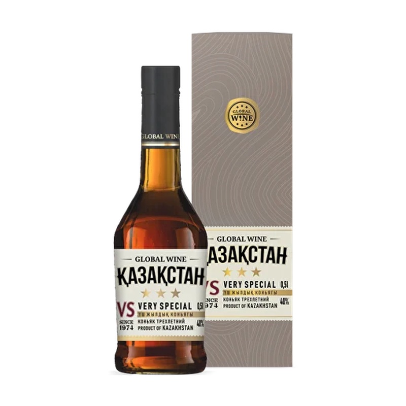 КОНЬЯК GLOBAL WINE КАЗАХСТАН VERY SPECIAL 3 YO 40% 0,5Л