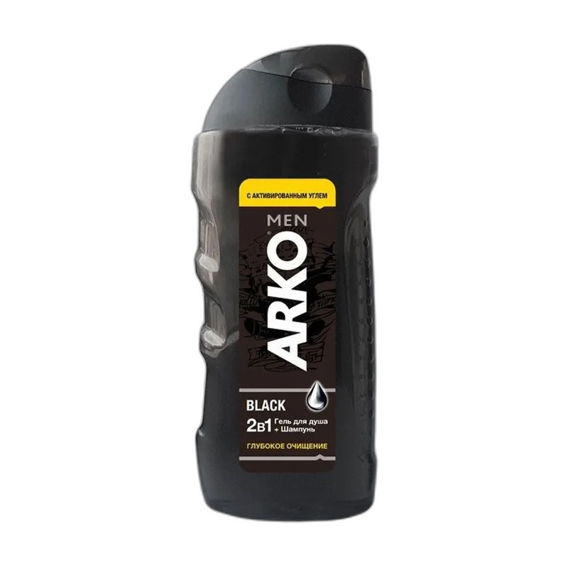 ГЕЛЬ ДЛЯ ДУША+ШАМПУНЬ ARKO MEN BLACK 2В1 260МЛ