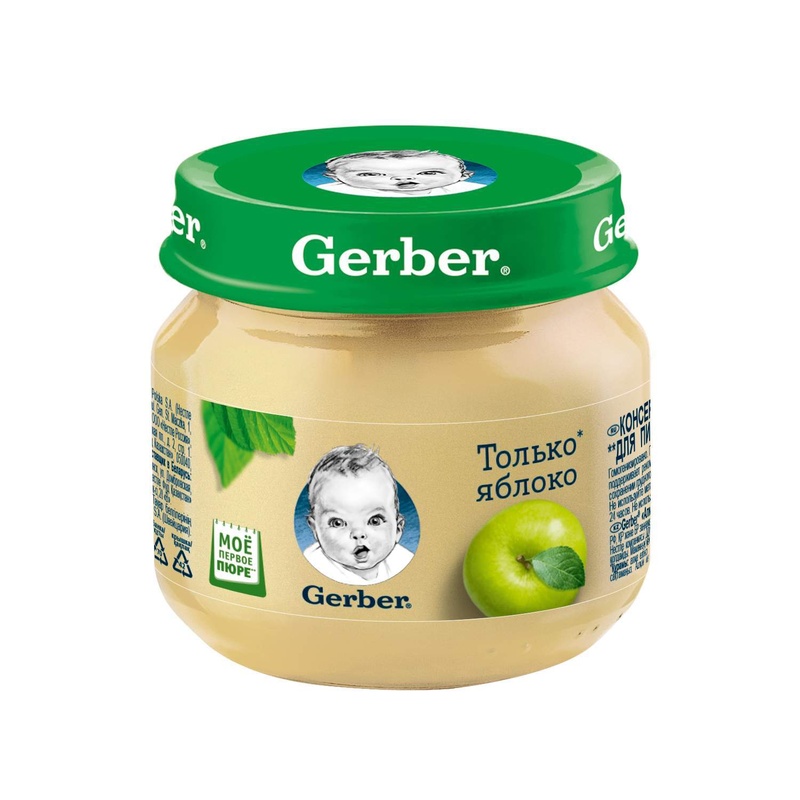 ПЮРЕ GERBER ЯБЛОКО 80Г СТ/Б
