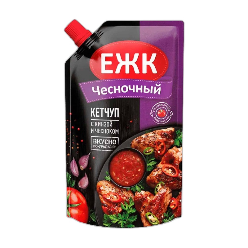 КЕТЧУП ЕЖК ЧЕСНОЧНЫЙ 350Г Д/П