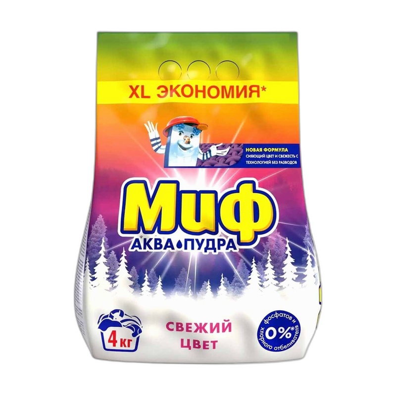 ПОРОШОК ДЛЯ СТИРКИ МИФ CВЕЖИЙ ЦВЕТ 4КГ