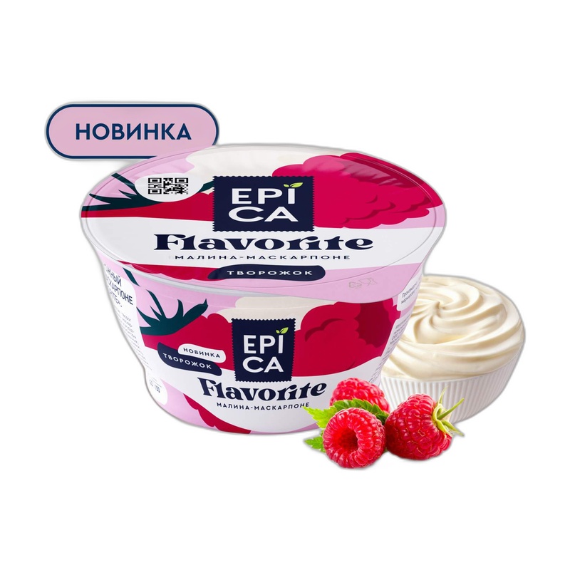 ДЕСЕРТ EPICA FLAVORITE МАЛИНА МАСКАРПОНЕ 7,7% 130Г