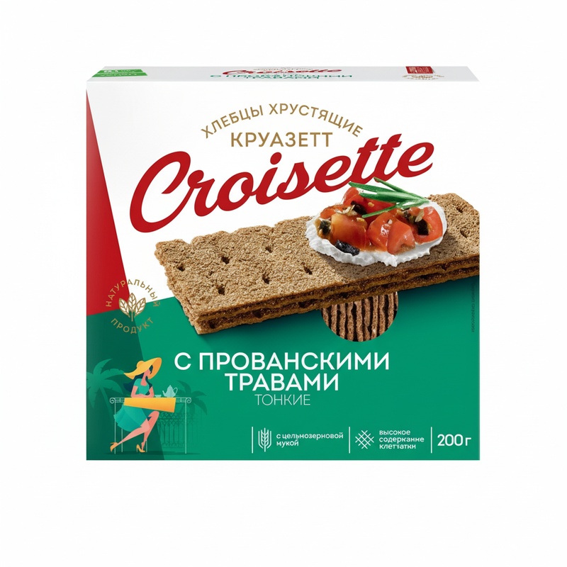 ХЛЕБЦЫ РЖАНО-ПШЕНИЧНЫЕ KRUAZETT ПРОВАНСКИЕ ТРАВЫ 200Г