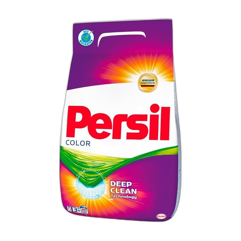 ПОРОШОК ДЛЯ СТИРКИ PERSIL ДЛЯ ЦВЕТНОГО БЕЛЬЯ 3КГ