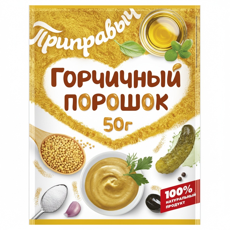 ГОРЧИЧНЫЙ ПОРОШОК ПРИПРАВЫЧ 50Г