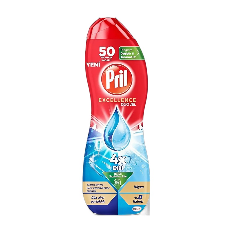ГЕЛЬ ДЛЯ ПОСУДОМОЕЧНЫХ МАШИН PRIL EXCELLENCE ОБЕЗЖИРИВАТЕЛЬ 50 ЦИКЛОВ