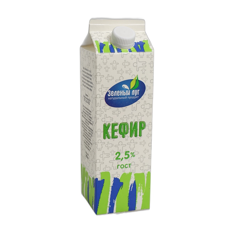 КЕФИР ЗЕЛЁНЫЕ ЛУГА 2,5% 1Л Ф/П