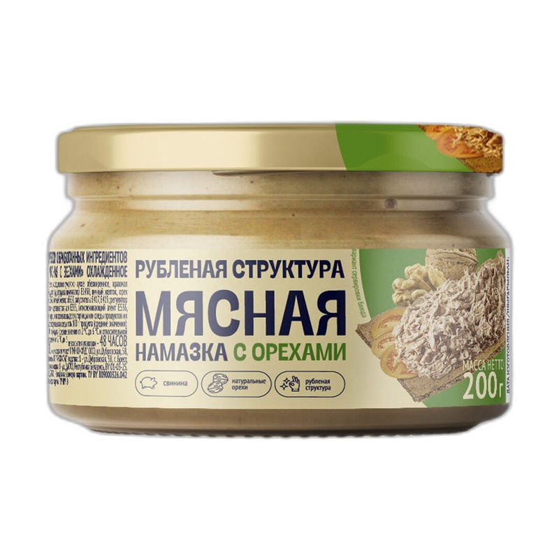 НАМАЗКА БЕЛОРУССКАЯ ТРАДИЦИЯ МЯСНАЯ С ОРЕХАМИ 200Г СТ/Б