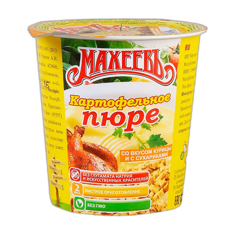 ПЮРЕ КАРТОФЕЛЬНОЕ МАХЕЕВ КУРИЦА 40Г П/С