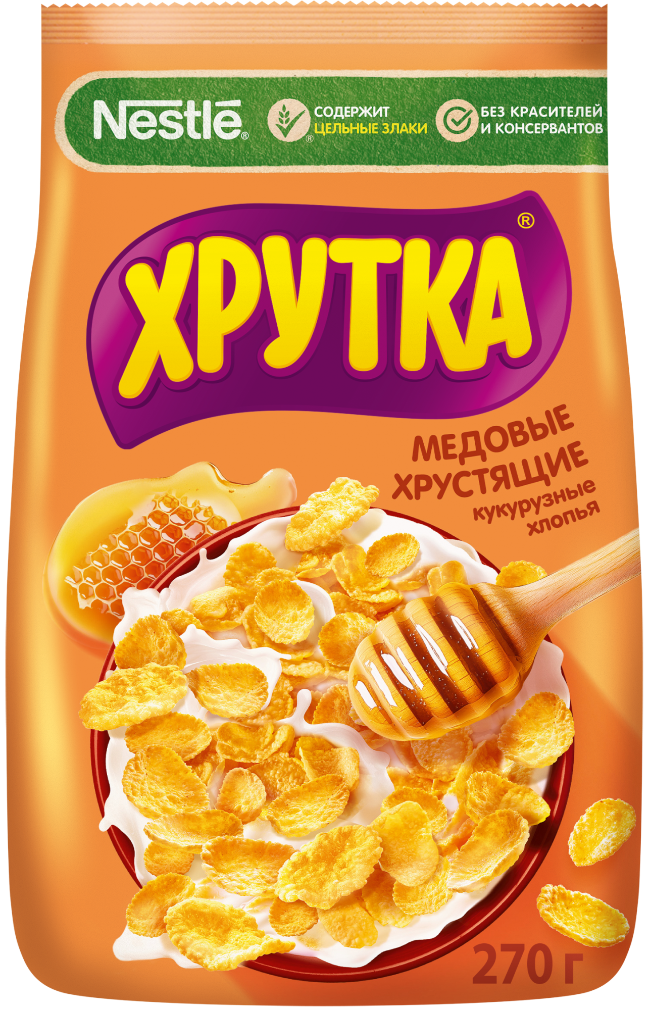 ЗАВТРАК ГОТОВЫЙ ХРУТКА КУКУРУЗНЫЕ ХЛОПЬЯ 270Г