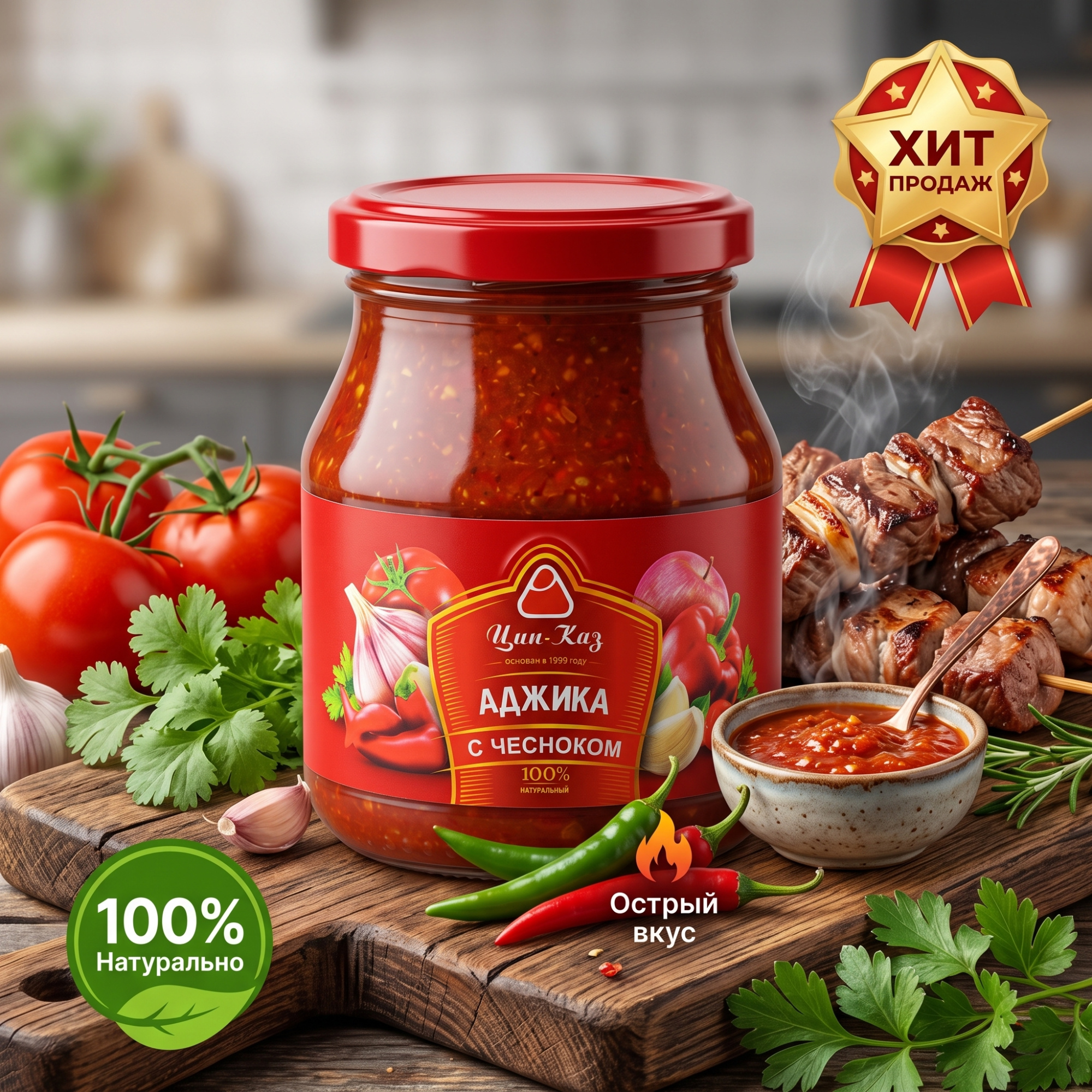 АДЖИКА ЧЕСНОЧНАЯ HADAY ЧИЛИ 230Г