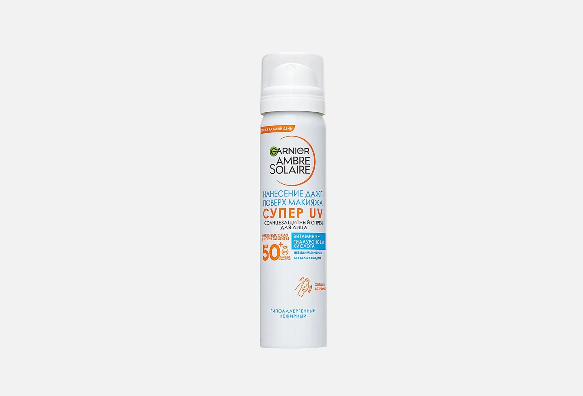 СПРЕЙ СОЛНЦЕЗАЩИТНЫЙ GARNIER AMBRE SOLAIRE ДЛЯ ЛИЦА SPF50 75МЛ