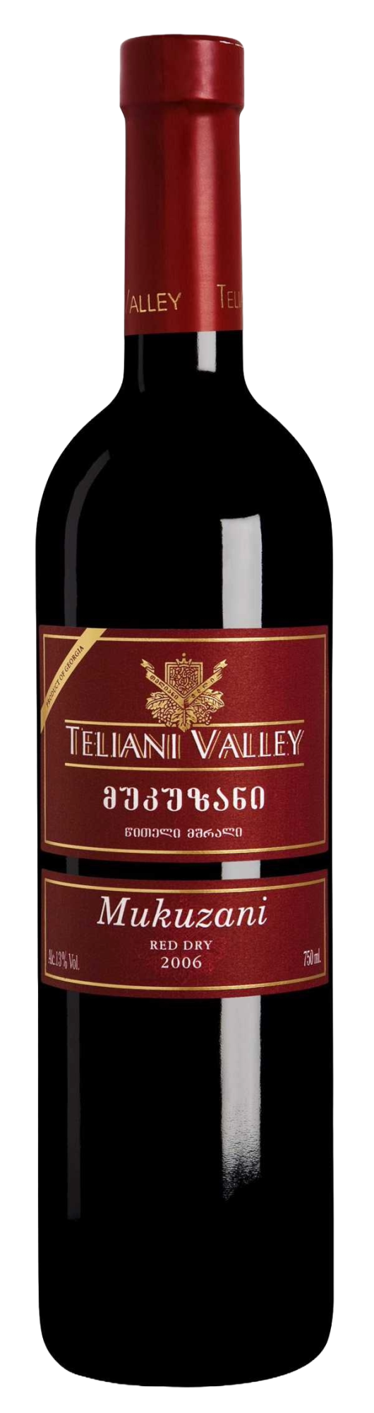 ВИНО TELIANI VALLEY МУКУЗАНИ КРАСНОЕ СУХОЕ 13% 0,75Л ГРУЗИЯ