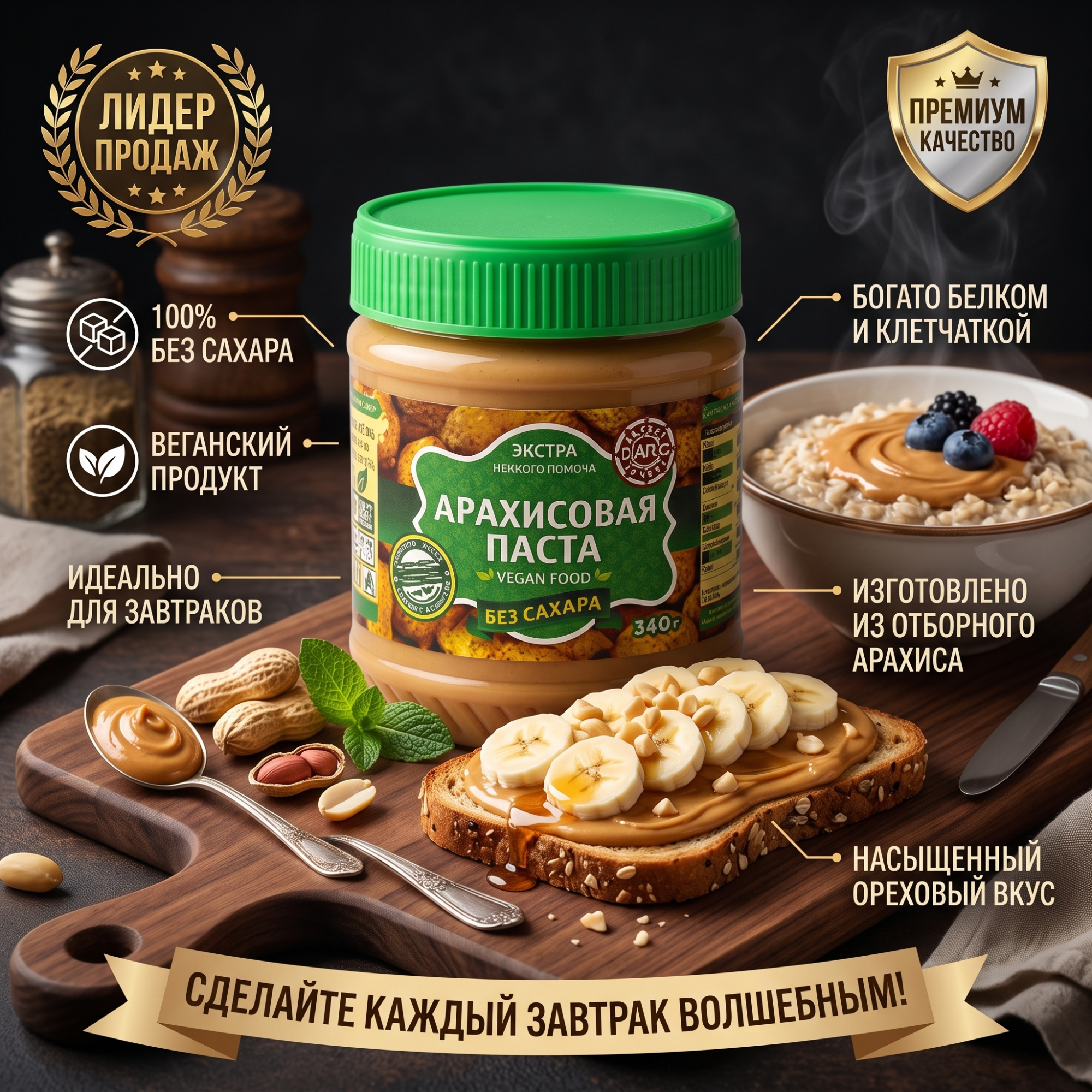 ПАСТА АРАХИСОВАЯ ГРАНУЛИРОВАННОЕ 340Г