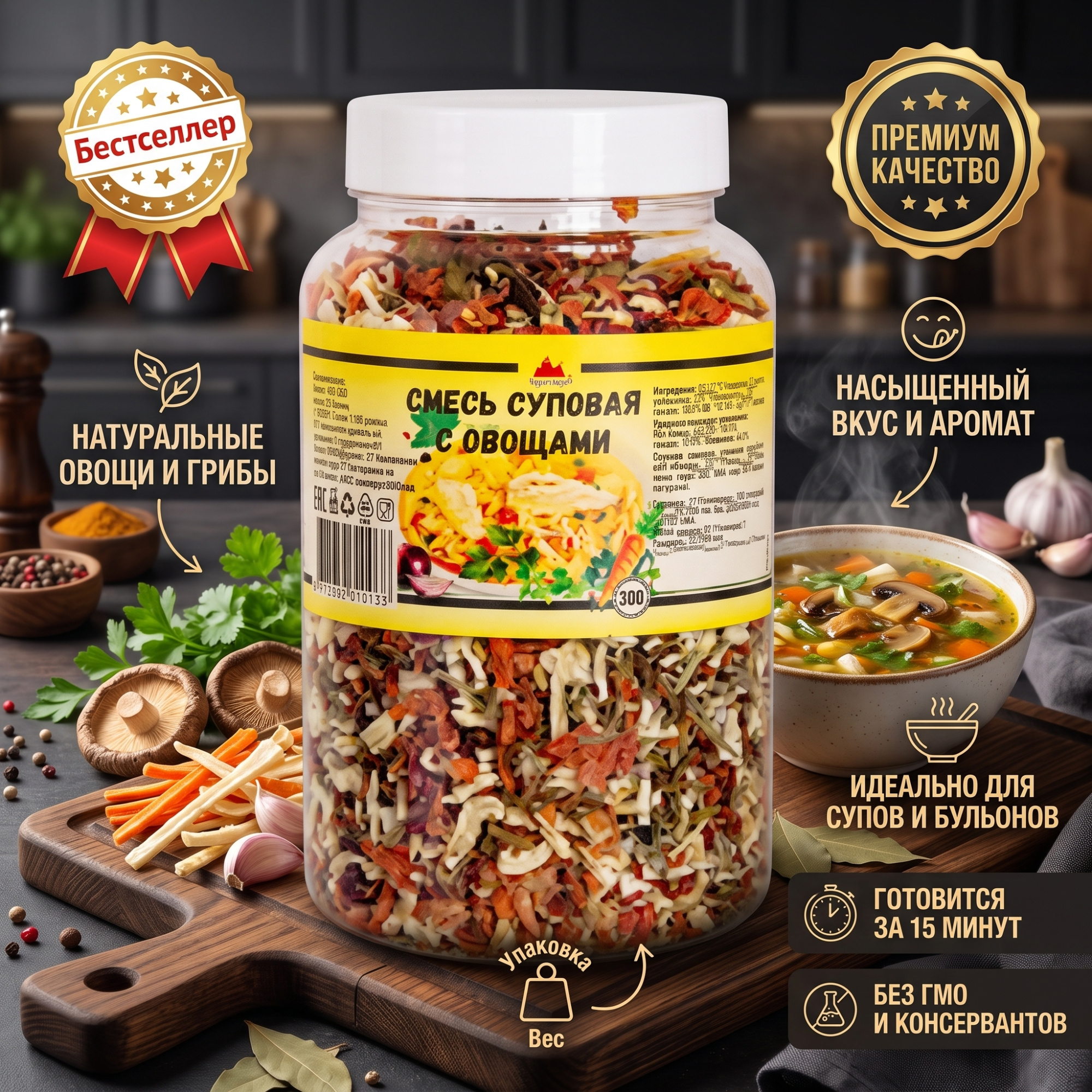 ПРИПРАВА ДЛЯ УХИ С МАРИНОВАННЫМИ ОВОЩАМИ 300Г