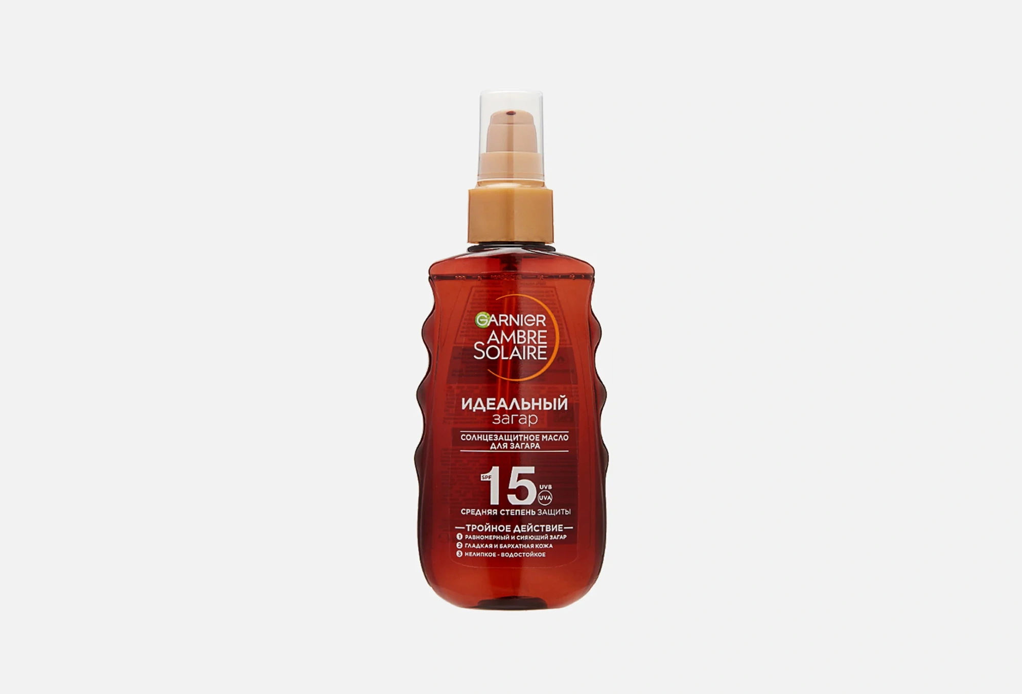 МАСЛО-СПРЕЙ ДЛЯ ЗАГАРА GARNIER AMBRE SOLAIRE ИДЕАЛЬНЫЙ ЗАГАР SPF15 150МЛ