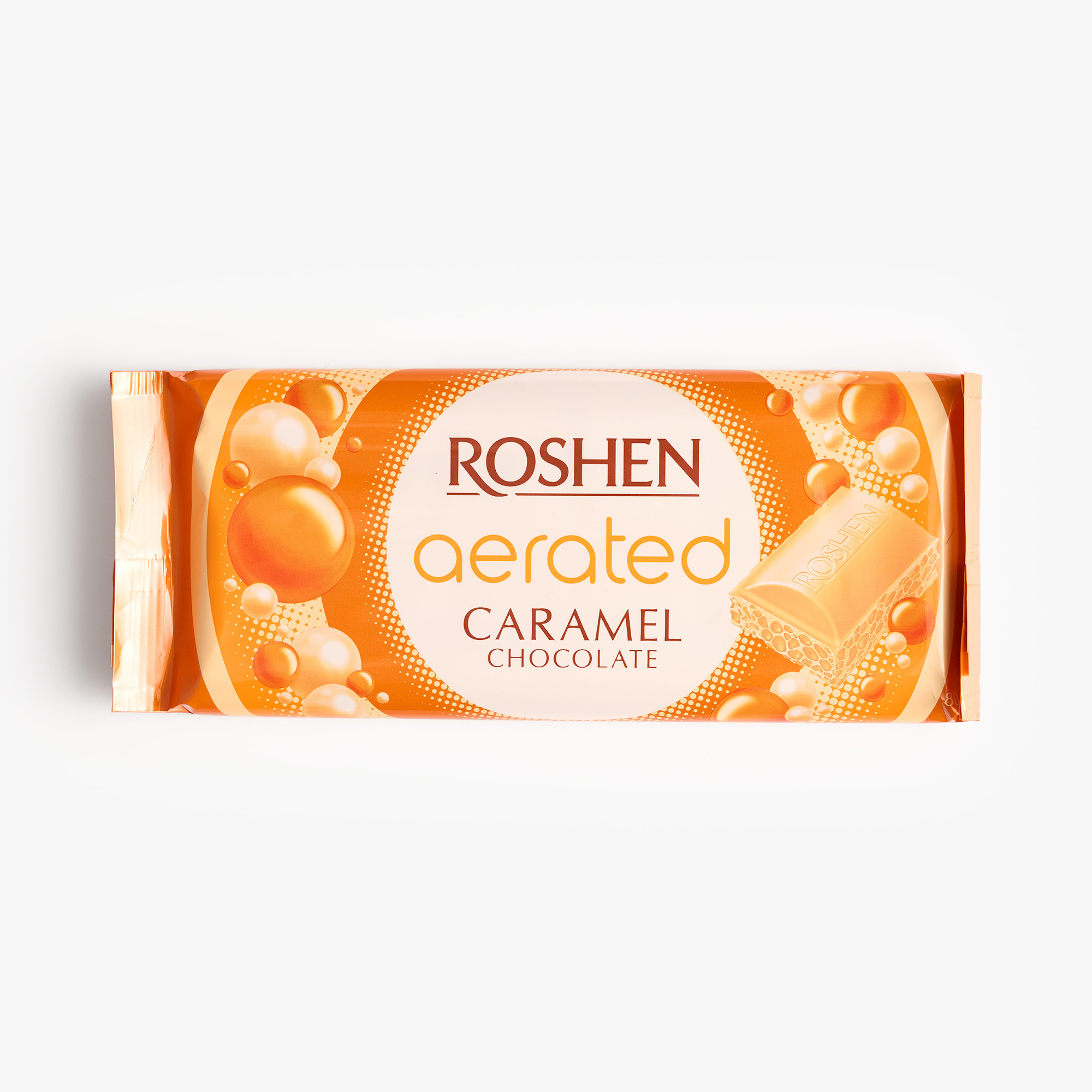 ШОКОЛАД ROSHEN БЕЛЫЙ ПОРИСТЫЙ КАРАМЕЛЬНЫЙ 80Г КНВРТ