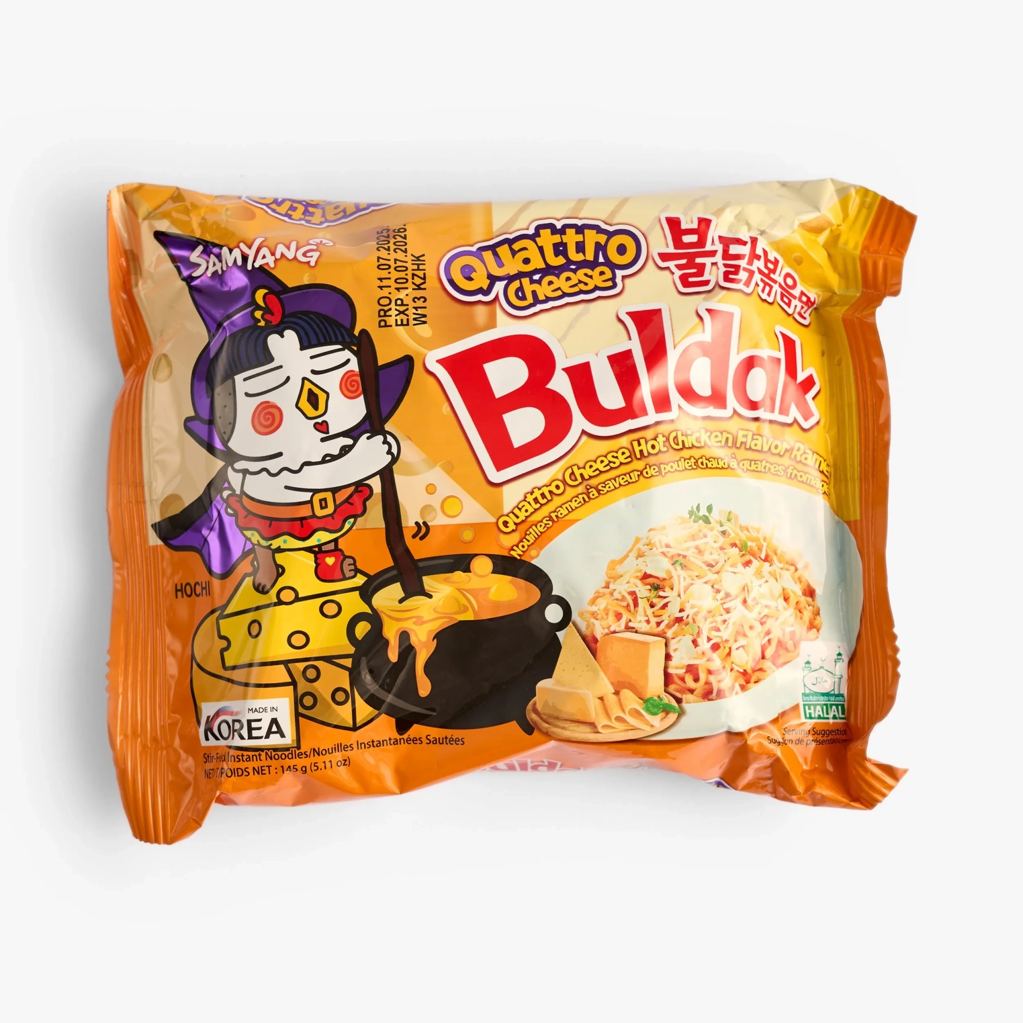 ЛАПША SAMYANG HOT CHICKEN RAMEN-QUATRO CHEESE 145Г