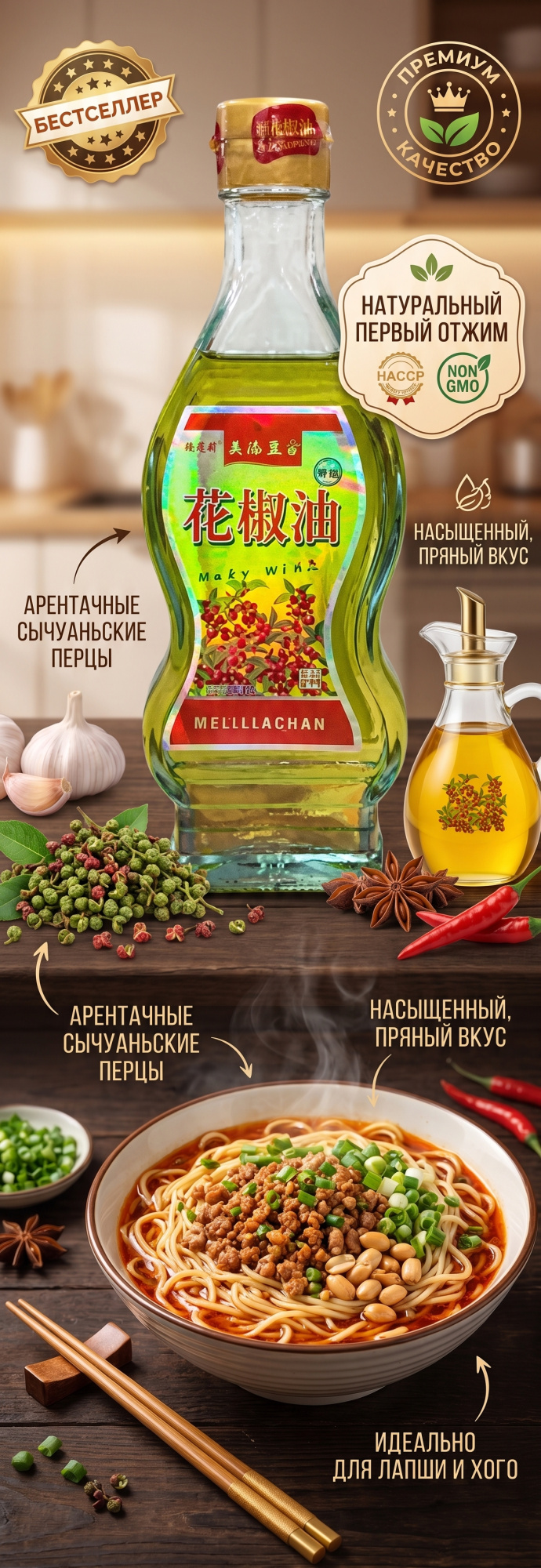 МАСЛО С СЫЧУАНЬСКИМ ПЕРЦЕМ 220Г
