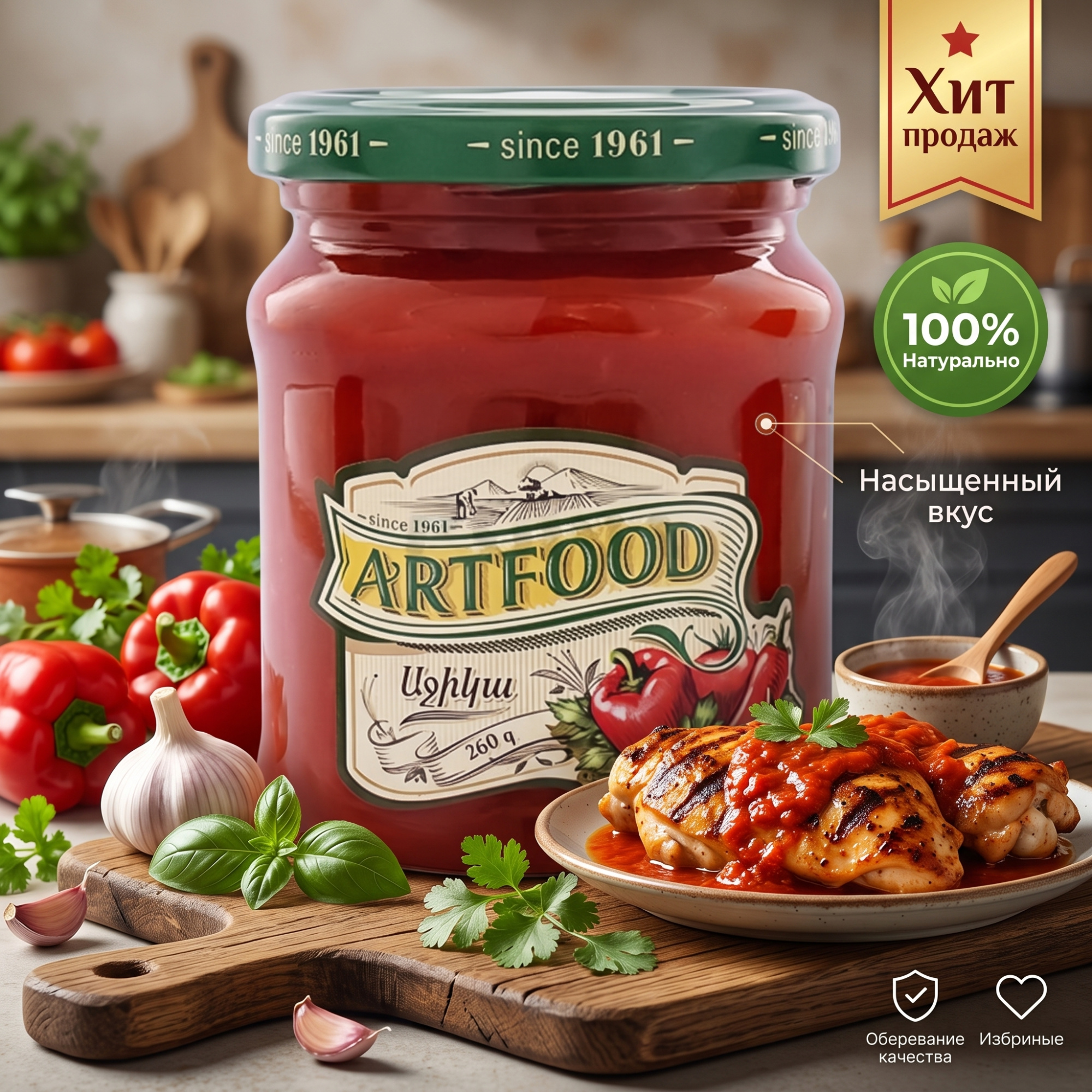 АДЖИКА СО ВКУСОМ ГОВЯДИНЫ 260Г