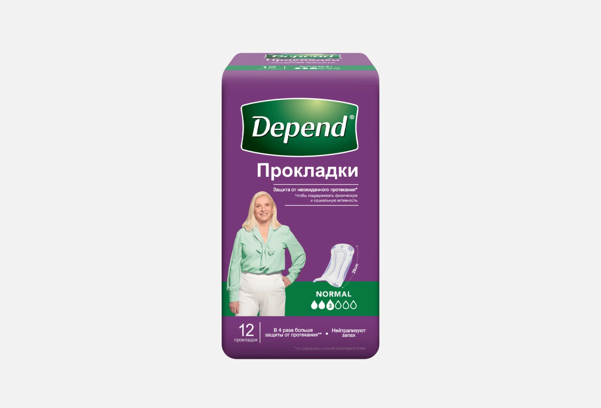 ПРОКЛАДКИ УРОЛОГИЧЕСКИЕ DEPEND NORMAL 12ШТ