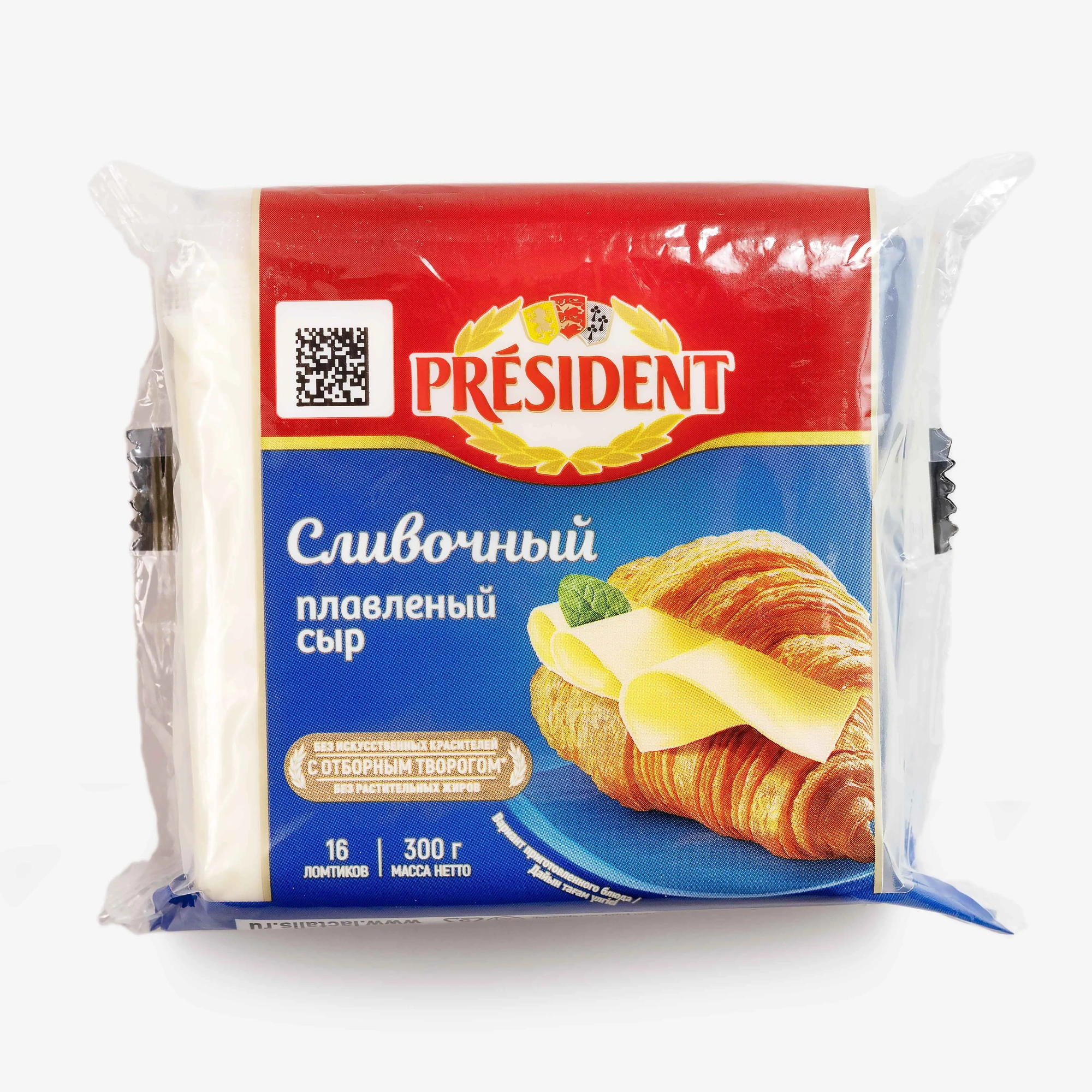 СЫР ПЛАВЛЕНЫЙ PRESIDENT СЛИВОЧНЫЙ 300Г В/П